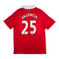 2010/11 Manchester United Home Football Shirt (L) Nike #25 Valencia