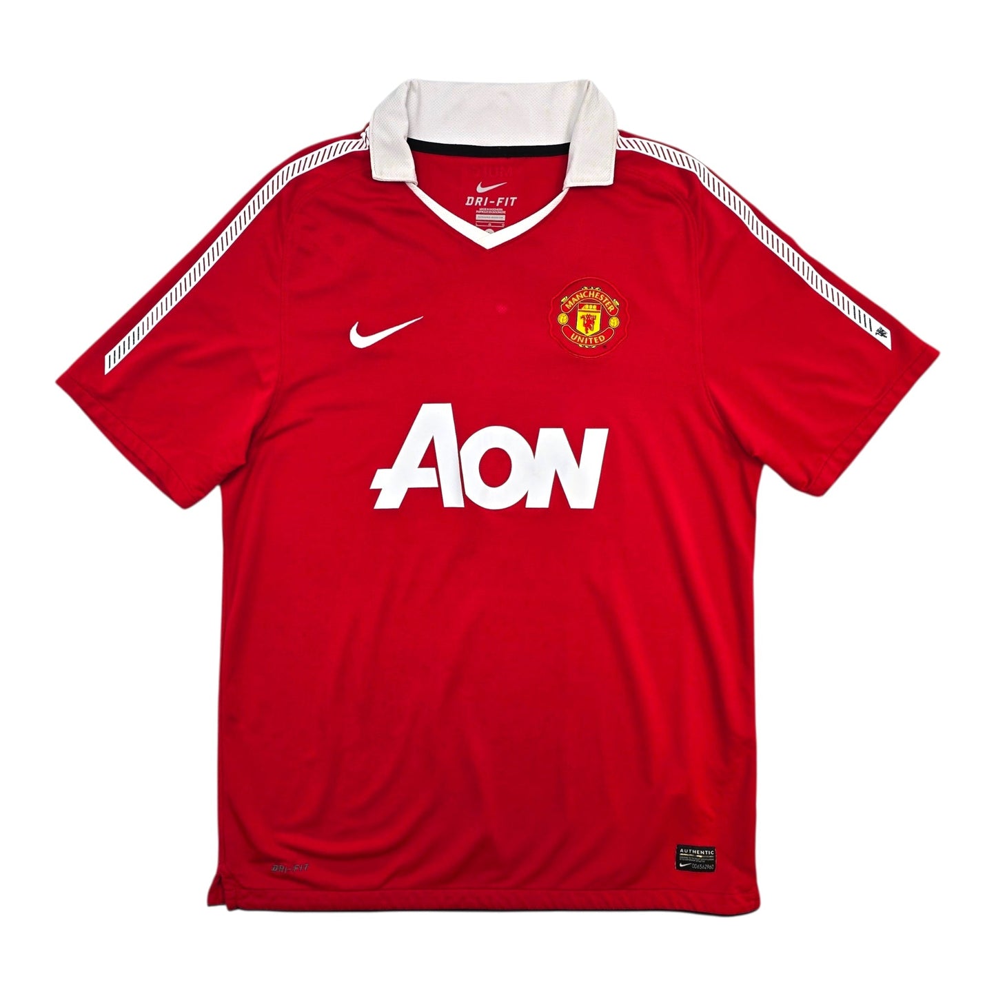 2010/11 Manchester United Home Football Shirt (L) Nike #25 Valencia