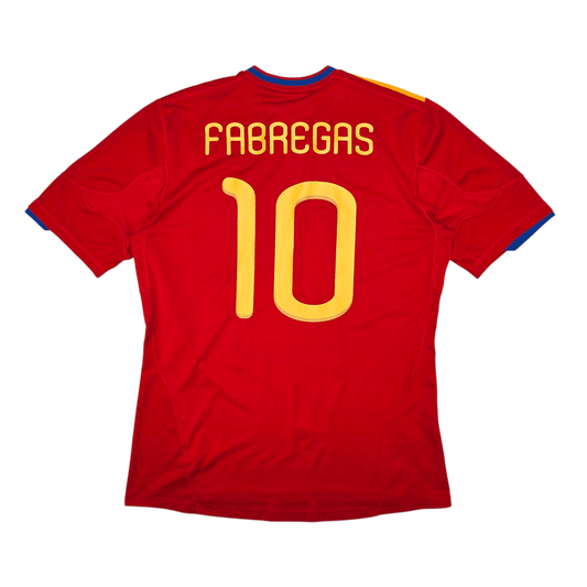 2010/11 Spain Home Football Shirt (L) Adidas #10 Fabregas