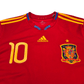 2010/11 Spain Home Football Shirt (L) Adidas #10 Fabregas