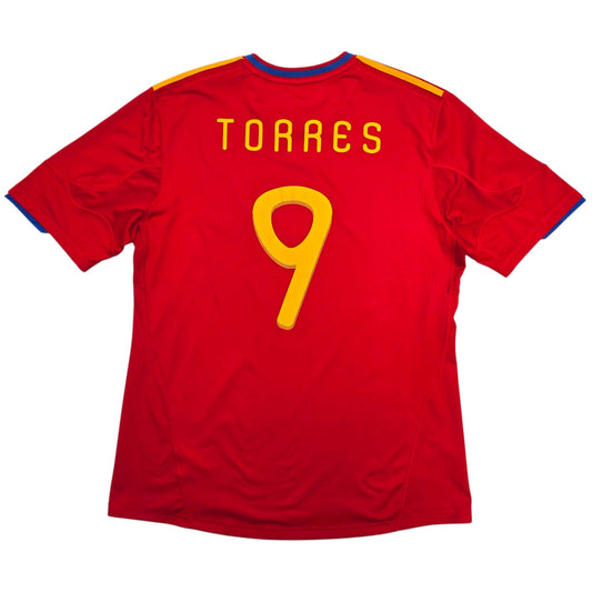 2010/11 Spain Home Football Shirt (XL) Adidas #9 Torres