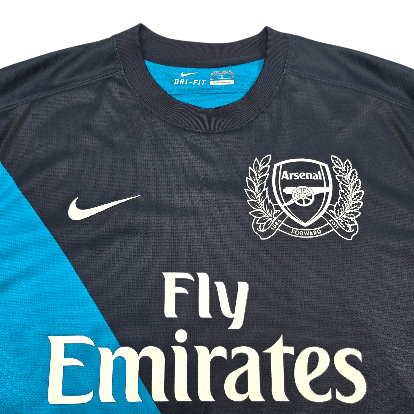 2011/12 Arsenal Away Football Shirt (L) Nike #11 A. Santos