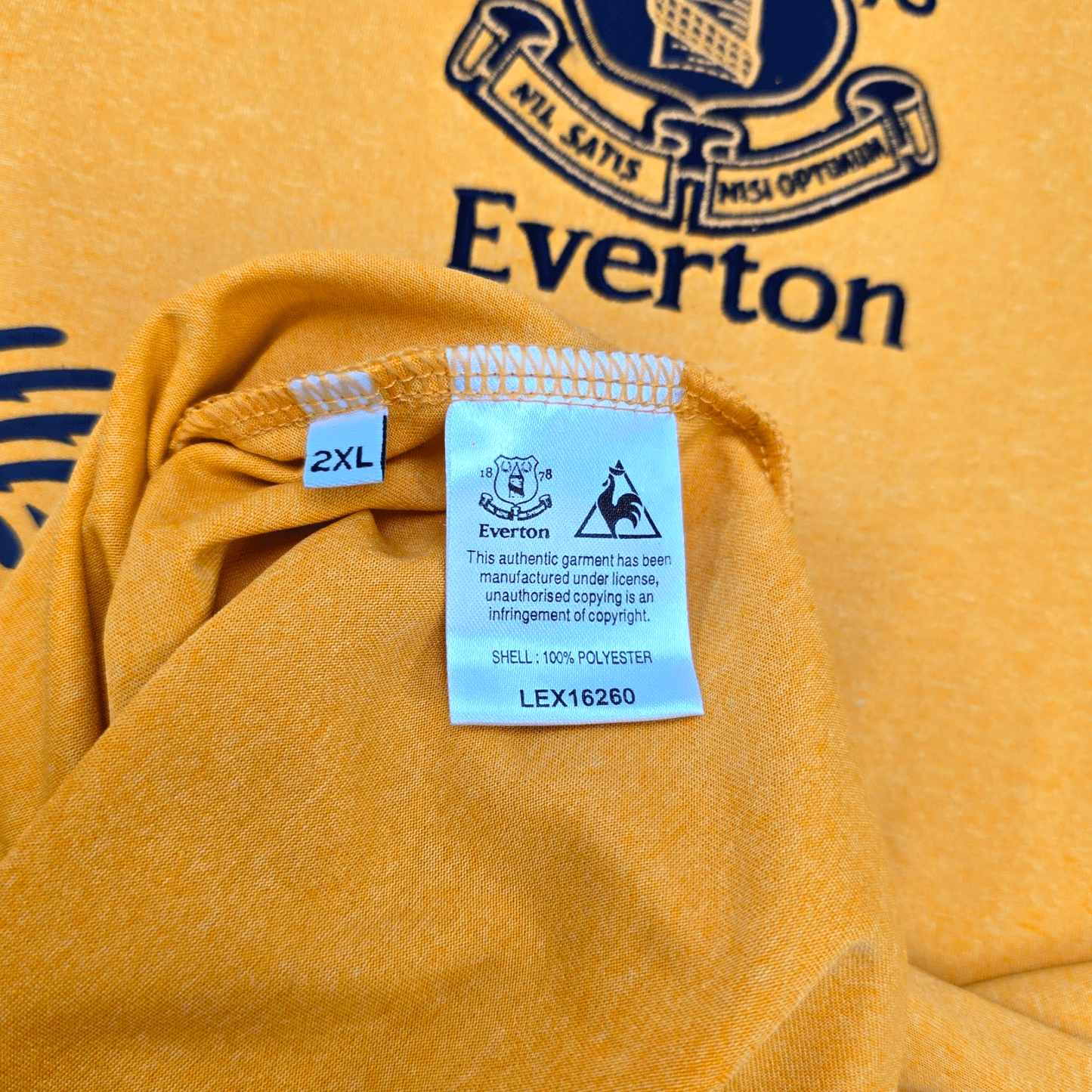 2011/12 Everton Away Football Shirt (2XL) Le Coq Sportif #7 Jelavic
