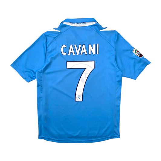 2011/12 Napoli Home Football Shirt (S) Macron #7 Cavani