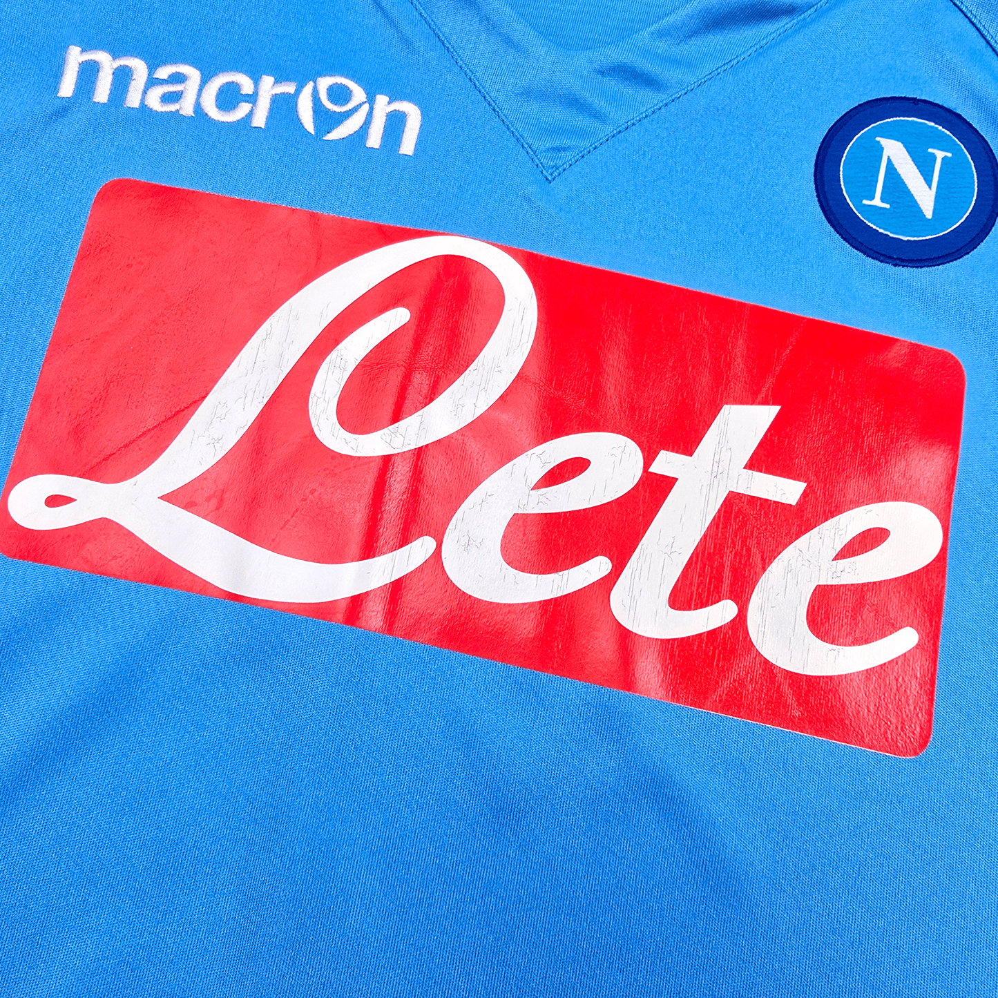 2011/12 Napoli Home Football Shirt (S) Macron #7 Cavani