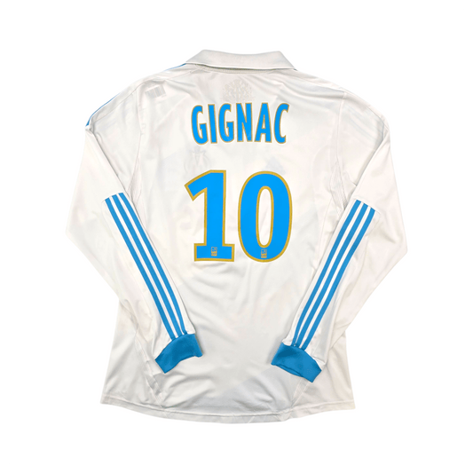 2011/12 Olympique Marseille Home Football Shirt (L) Adidas #10 Gignac