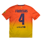 2012/13 Barcelona Away Football Shirt (M) Nike #4 Fabregas