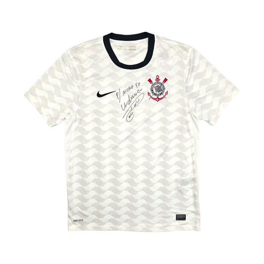 2012/13 Corinthians Home Football Shirt (M) Nike (Signed by Danilio)