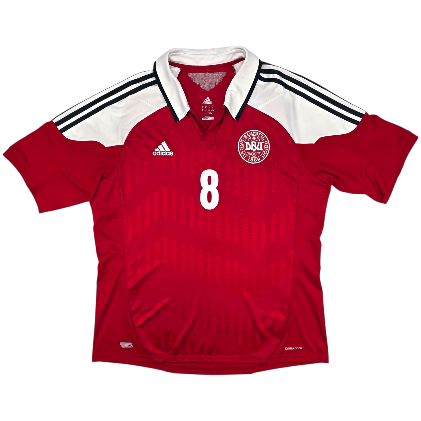 2012/13 Denmark Home Football Shirt (XL) Adidas #8 Eriksen