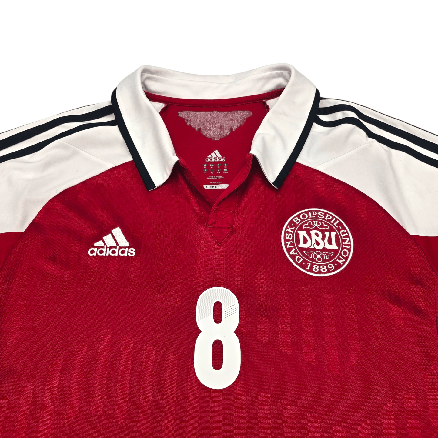 2012/13 Denmark Home Football Shirt (XL) Adidas #8 Eriksen