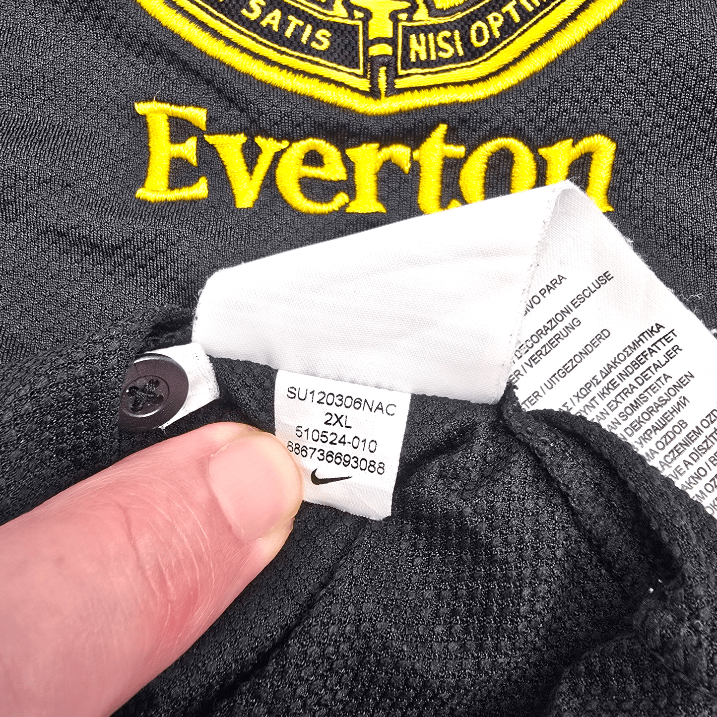 2012/13 Everton Away Football Shirt (2XL) Nike #3 Baines
