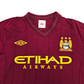 2012/13 Manchester City Away Football Shirt (M) Umbro #4 Kompany