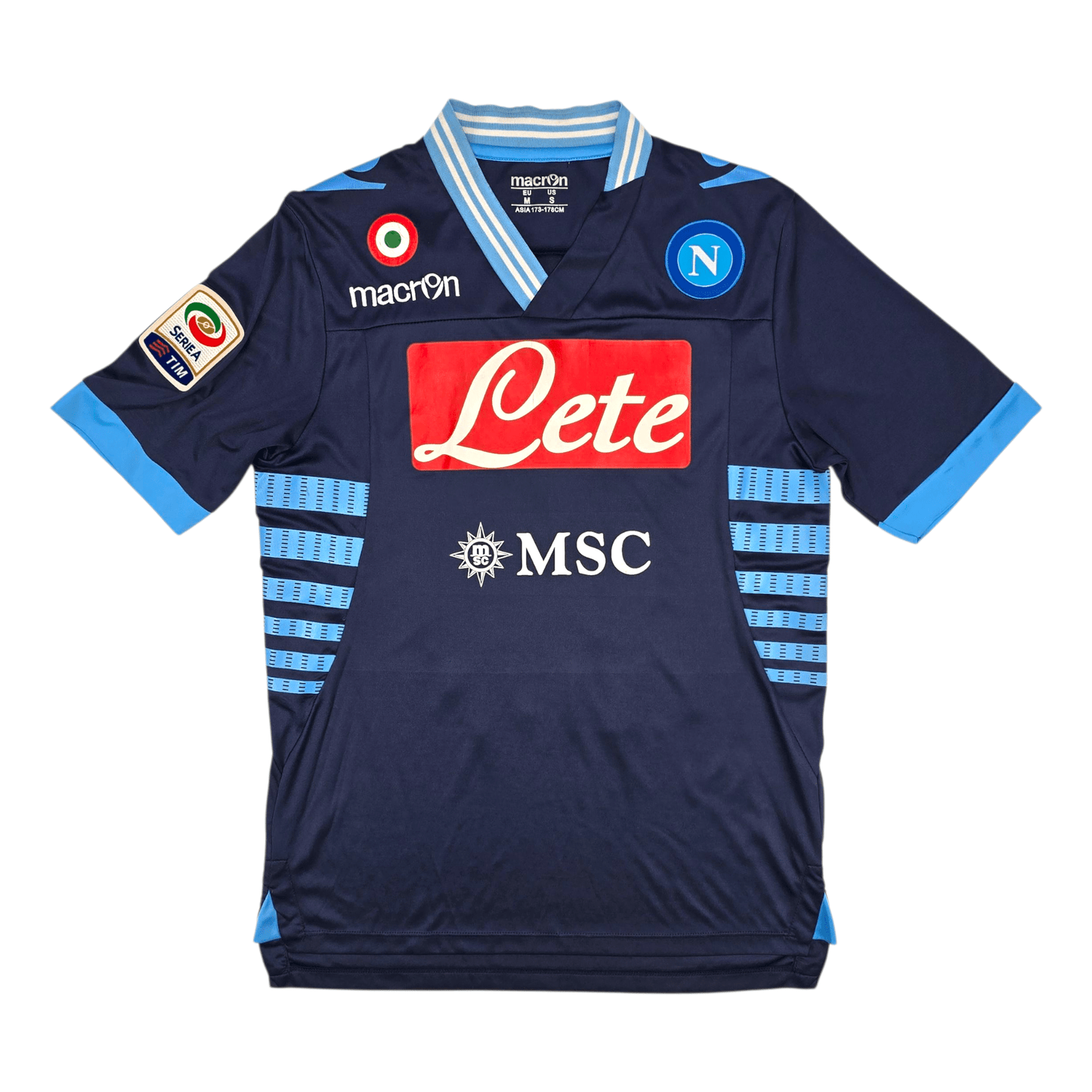 2012/13 Napoli Away Football Shirt (M) Macron #17 Hamsik