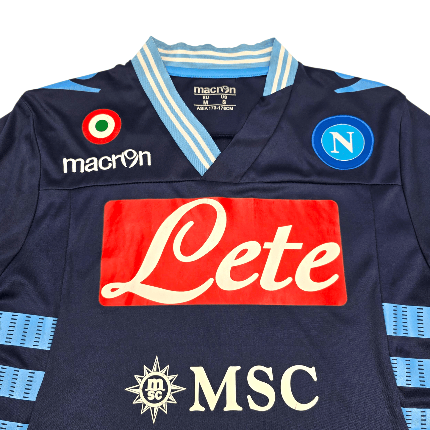 2012/13 Napoli Away Football Shirt (M) Macron #17 Hamsik