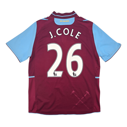 2012/13 West Ham United Home Football Shirt (M) Macron #26 J.Cole