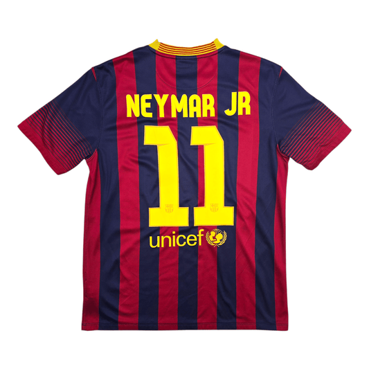 2013/14 Barcelona Home Football Shirt (M) Nike #11 Neymar Jr