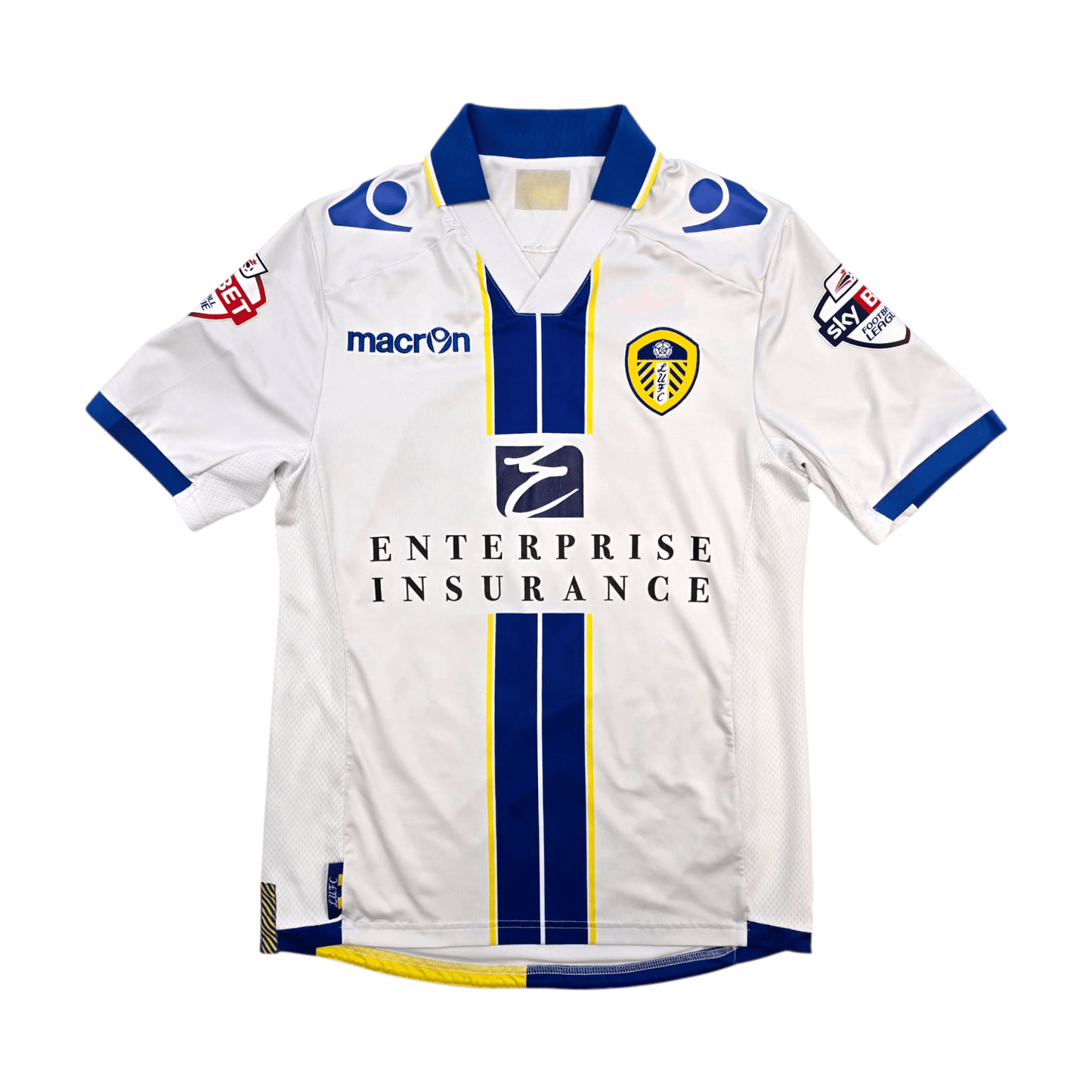 2013/14 Leeds United Home Football Shirt (S) Macron #19 Norris