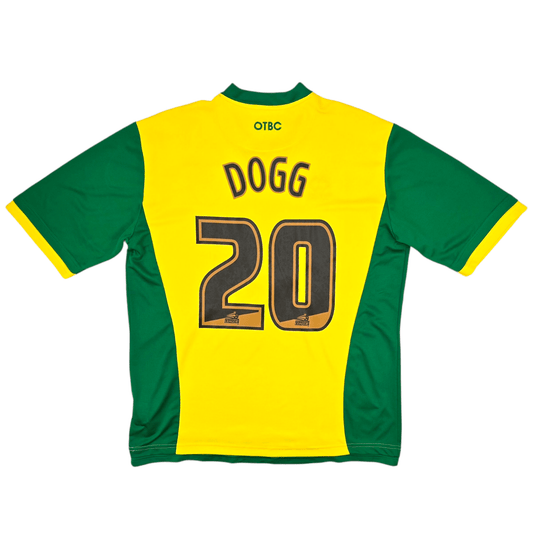 2013/14 Norwich City Home Football Shirt (XL) Errea #20 Dogg