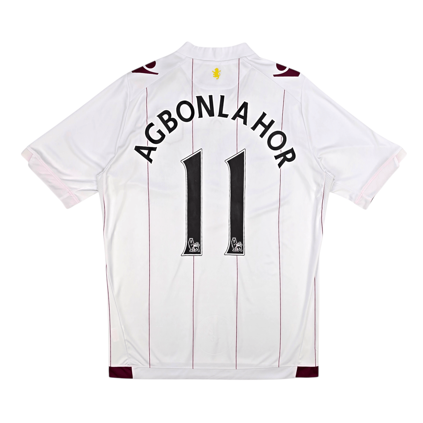 White 2014/15 Aston Villa Away jersey with 'AGBONLAHOR' and number '11' on a white background