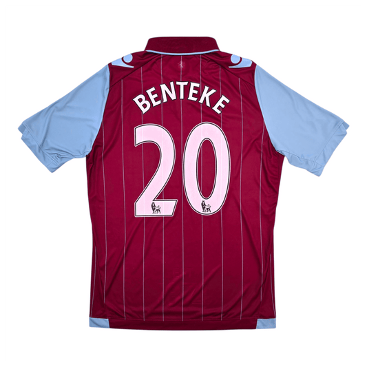 2014/15 Aston Villa Home Football Shirt (XL) Macron #20 Benteke