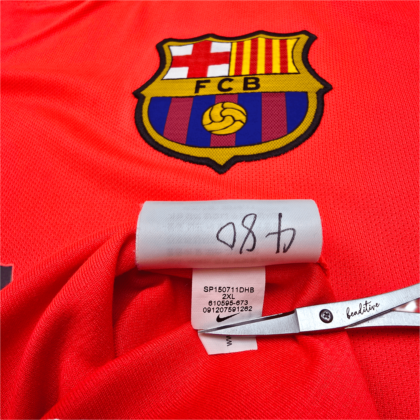 2014/15 Barcelona Away Football Shirt (2XL) Nike #8 Iniesta