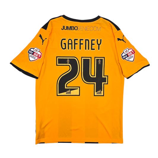 2014/15 Cambridge United Home Football Shirt (L) Puma #24 Gaffney (Match Worn)