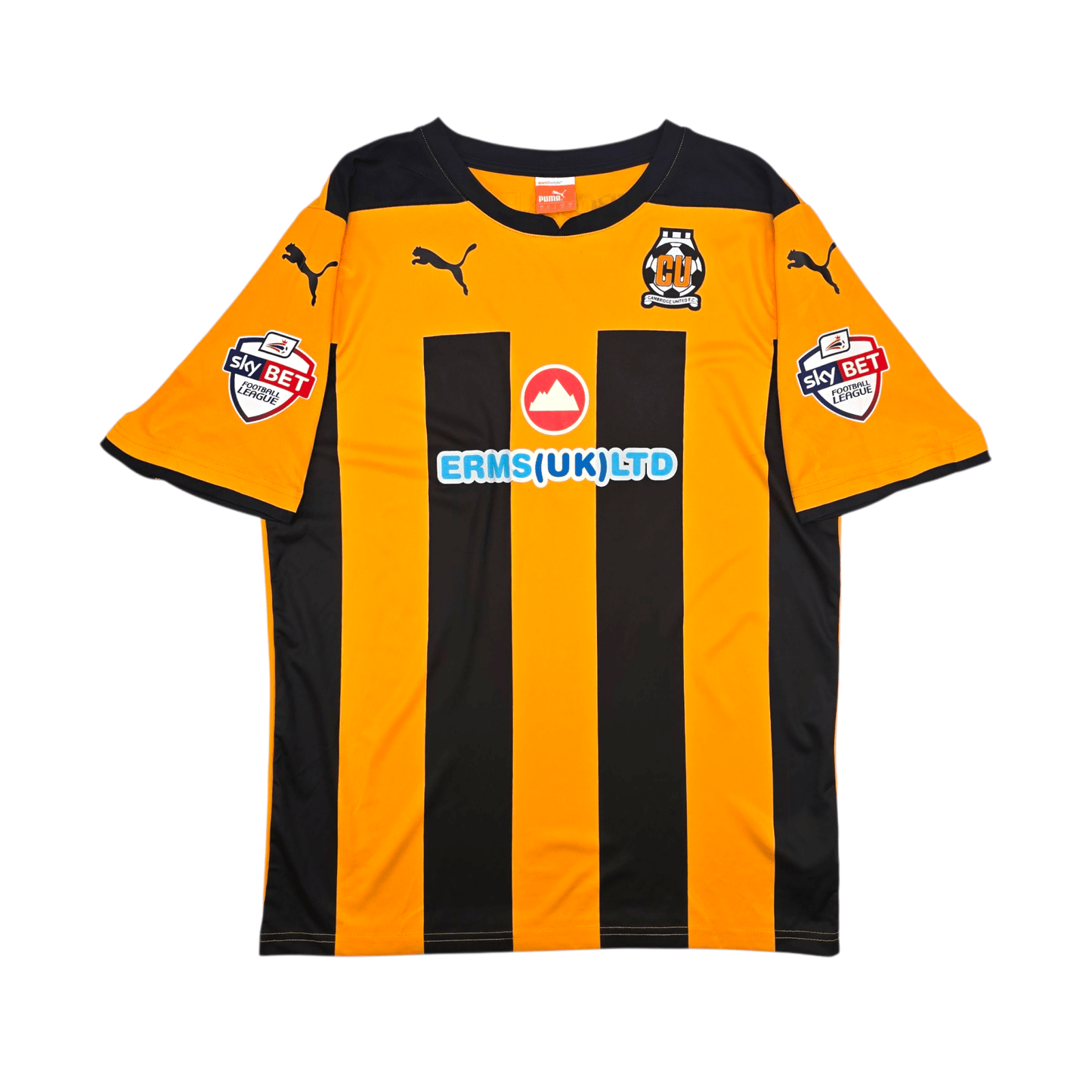 2014/15 Cambridge United Home Football Shirt (L) Puma #24 Gaffney (Match Worn)