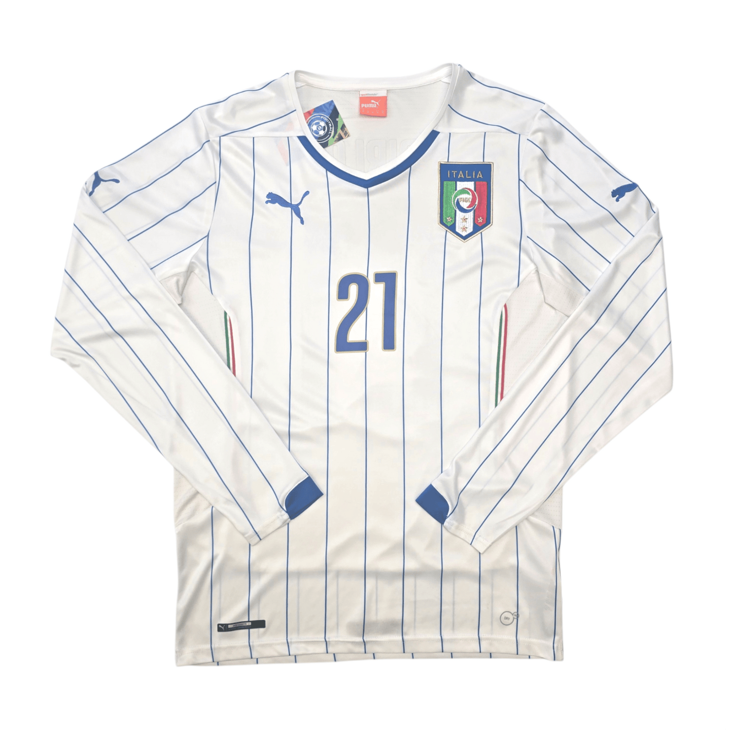 2014/15 Italy Away Football Shirt (M) Puma #21 Pirlo
