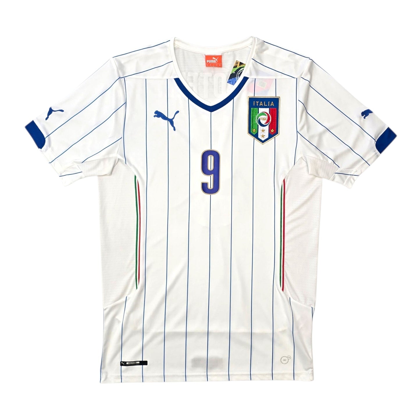 2014/15 Italy Away Football Shirt (M) Puma #9 Balotelli