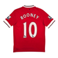 Red 2014/15 Manchester United Home jersey with 'ROONEY' and number '10' on a white background