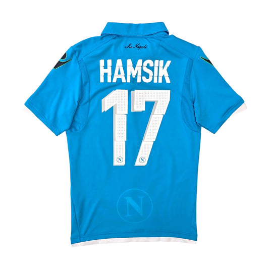 2014/15 Napoli Home Football Shirt (M) Macron #17 Hamsik