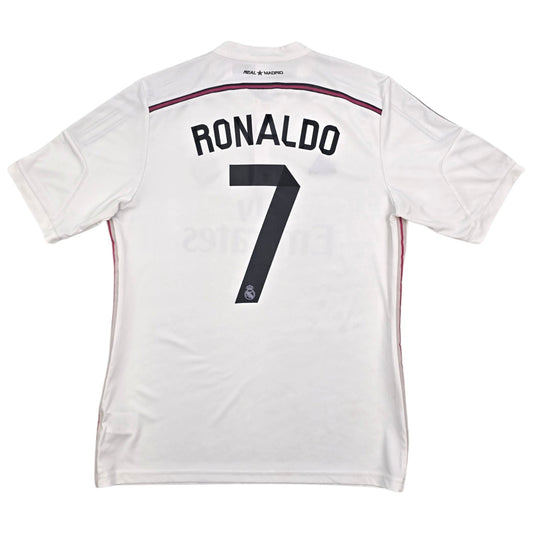 2014/15 Real Madrid Home Football Shirt (L) Adidas #7 Ronaldo