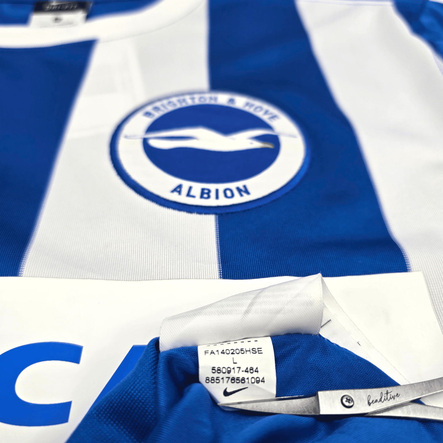 2014/16 Brighton Home Football Shirt (L) Nike #5 Dunk