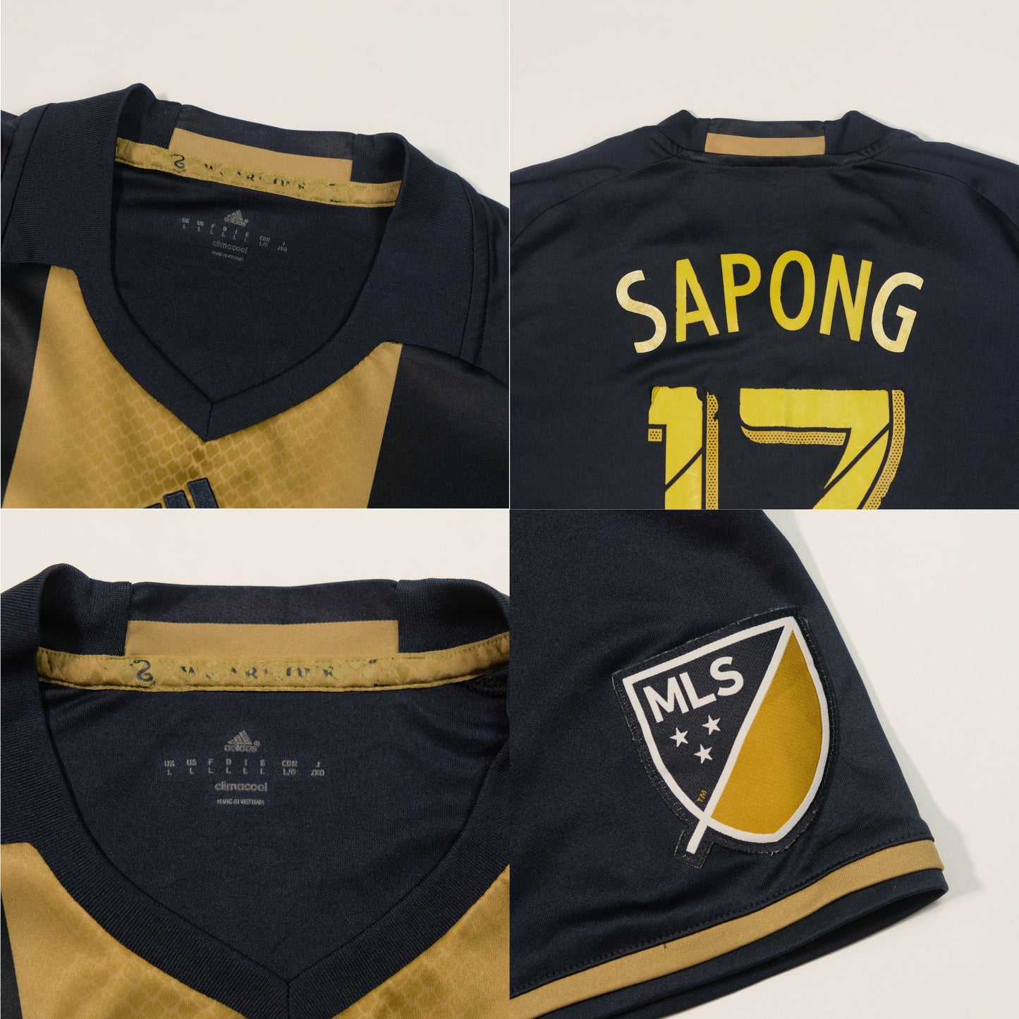 2014 Philadelphia Union Home Shirt Adidas Sapong (L)