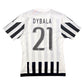 2015/16 Juventus Home Football Shirt (S) Adidas #21 Dybala
