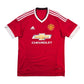 2015/16 Manchester United Home Football Shirt (M) Adidas