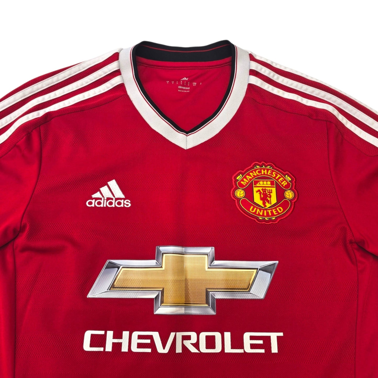 2015/16 Manchester United Home Football Shirt (S) Adidas #35 Lingard
