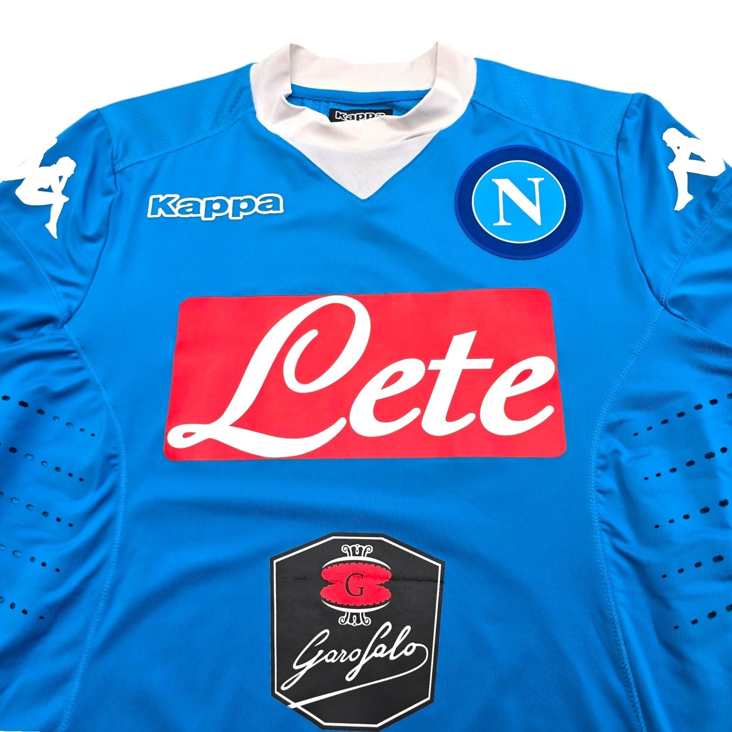 2015/16 Napoli Home Football Shirt (M) Kappa (Player Version)