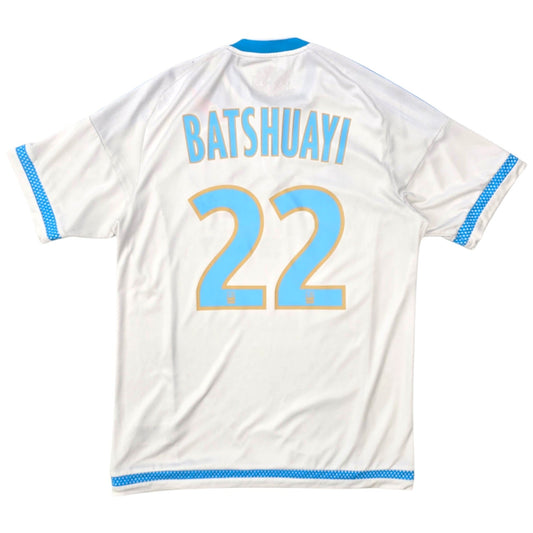 2015/16 Olympique Marseille Home Football Shirt (M) Adidas #22 Batshuayi