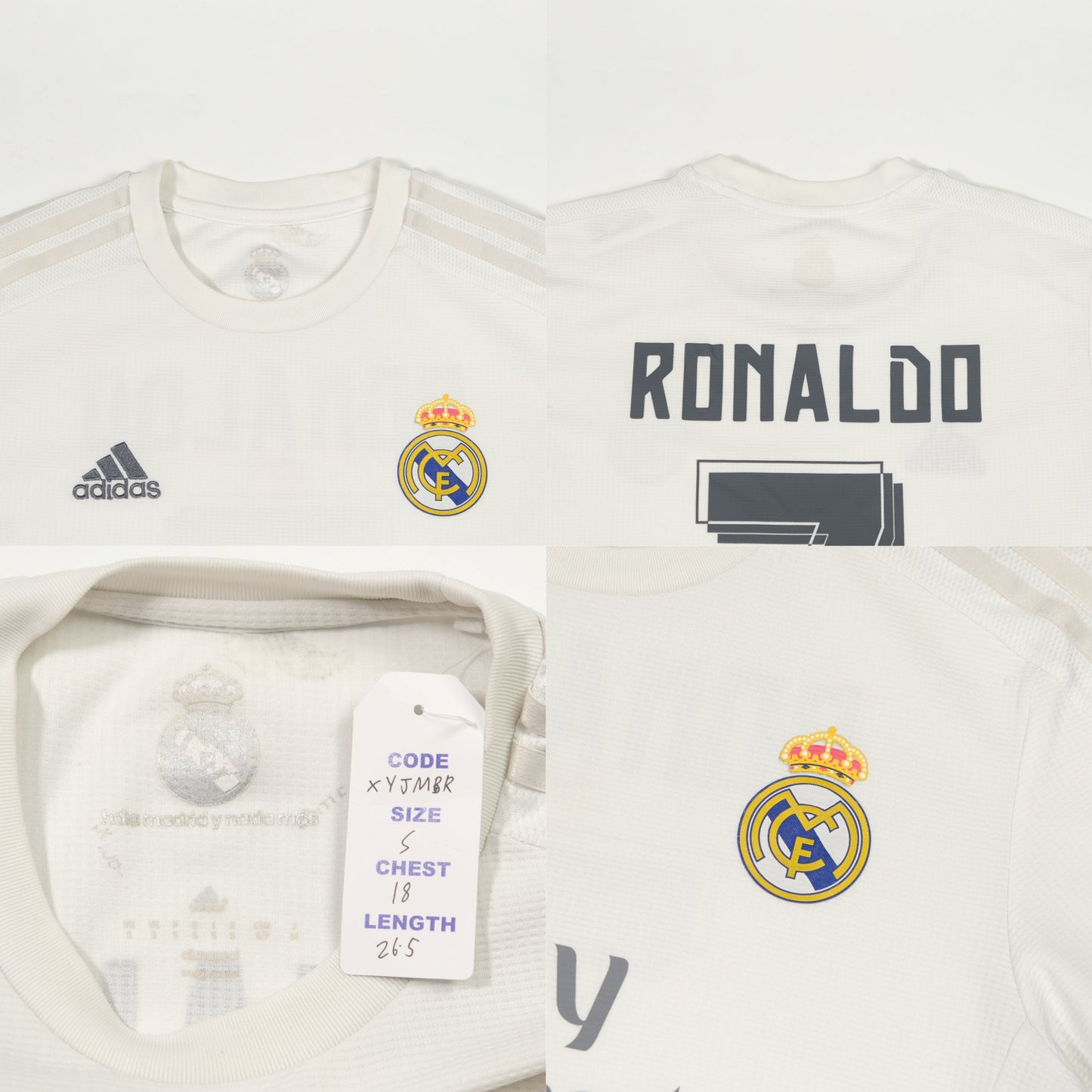 2015/16 Real Madrid Home Shirt Ronaldo Adidas (S)