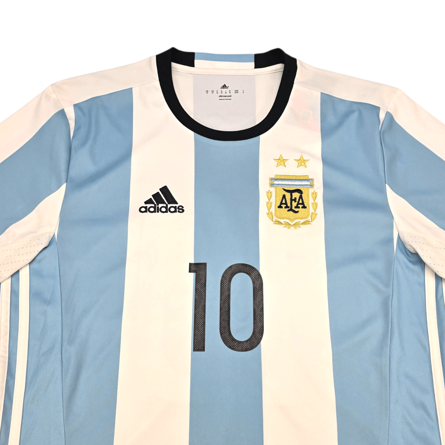 2016/17 Argentina Home Football Shirt (M) Adidas #10 Messi