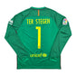 2016/17 Barcelona Goal Keeper Football Shirt (M) Nike #1 Ter Stegen