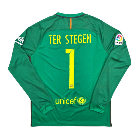 2016/17 Barcelona Goal Keeper Football Shirt (M) Nike #1 Ter Stegen