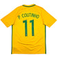 2016/17 Brazil Home Football Shirt (M) Nike #11 P. Coutinho