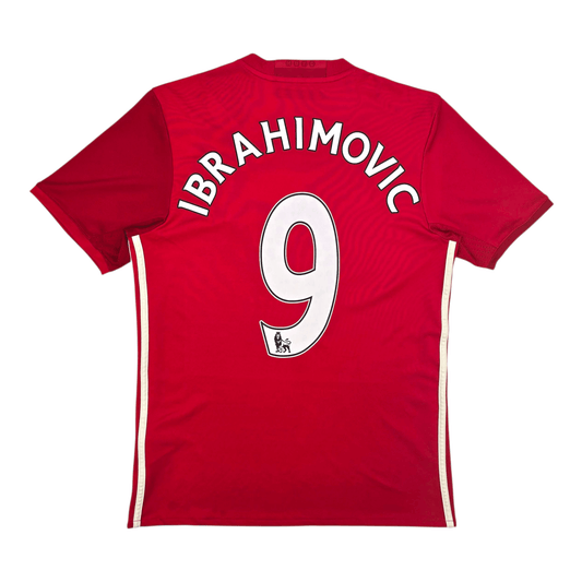 2016/17 Manchester United Home Football Shirt (M) Adidas #9 Ibrahimovic