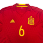 2016/17 Spain Home Football Shirt (L) Adidas #6 A.Iniesta