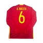 2016/17 Spain Home Football Shirt (L) Adidas #6 A.Iniesta