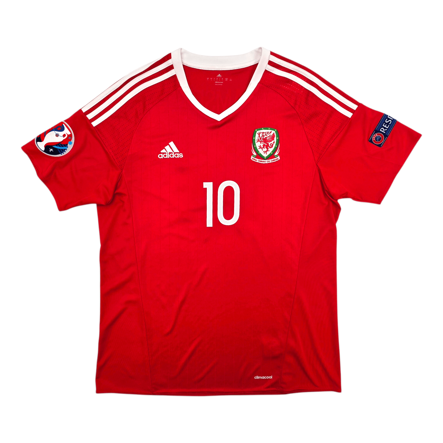 2016/17 Wales Home Football Shirt (L) Adidas #10 Ramsey
