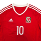 2016/17 Wales Home Football Shirt (L) Adidas #10 Ramsey