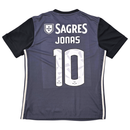 2017/18 Benfica Away Football Shirt (M) Adidas #10 Jonas